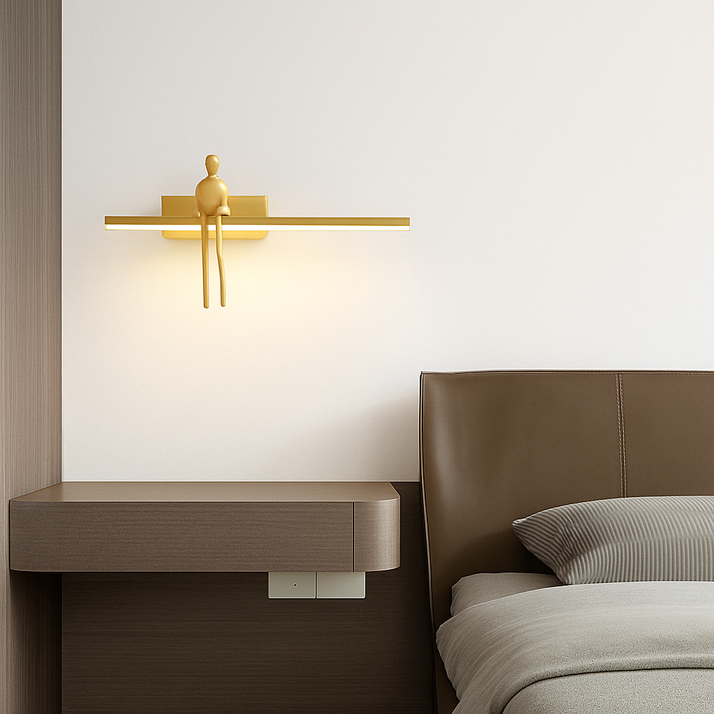 applique murale de luxe en cuivre style minimaliste italien - vue 4 sur 8