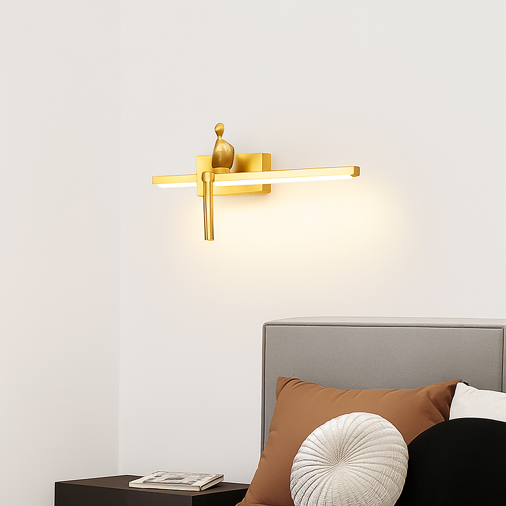 applique murale de luxe en cuivre style minimaliste italien - vue 5 sur 8