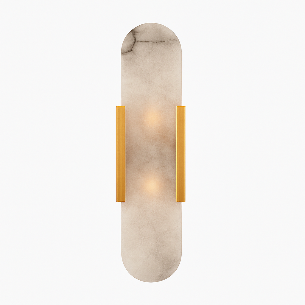 Applique murale design cylindrique effet marbre Aïda
