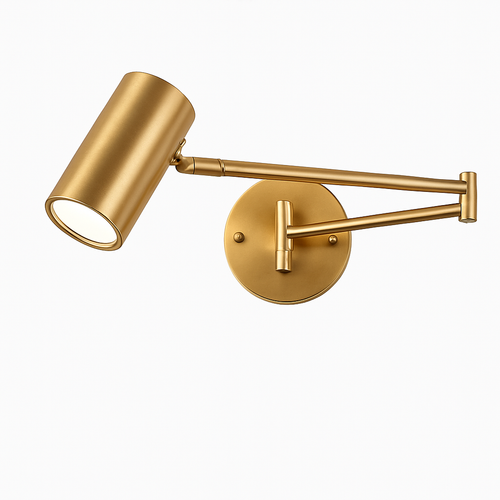 Applique murale design LED avec sport dirigeable en métal doré ou noir Light