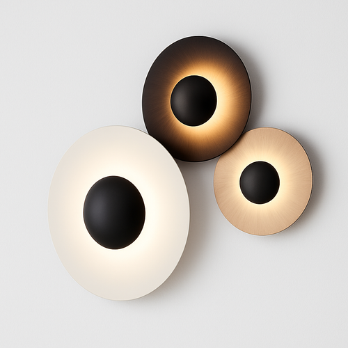 Applique murale design LED en forme de disque style shiny - vue 4 sur 11