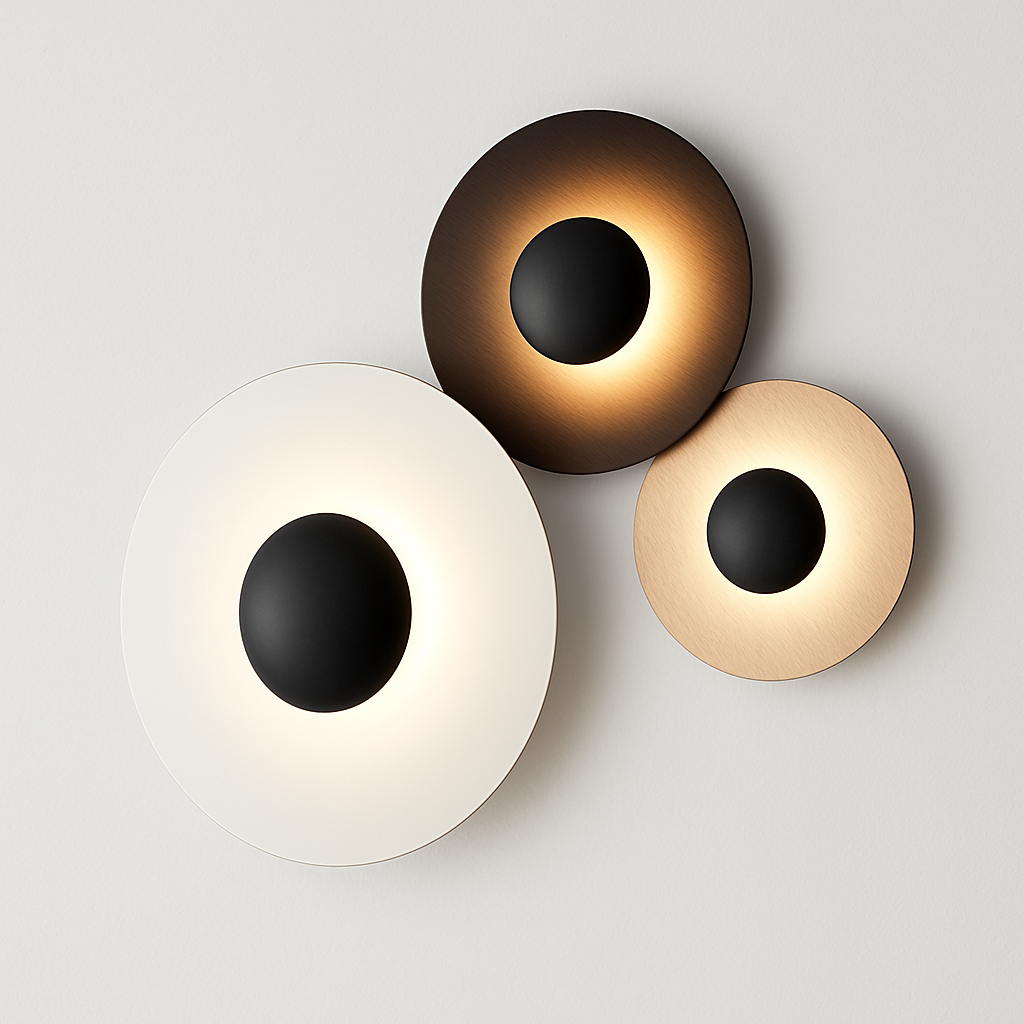 Applique murale design LED en forme de disque style shiny - vue 4 sur 11
