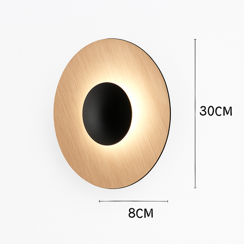 Applique murale design LED en forme de disque style shiny - vue 9 sur 11