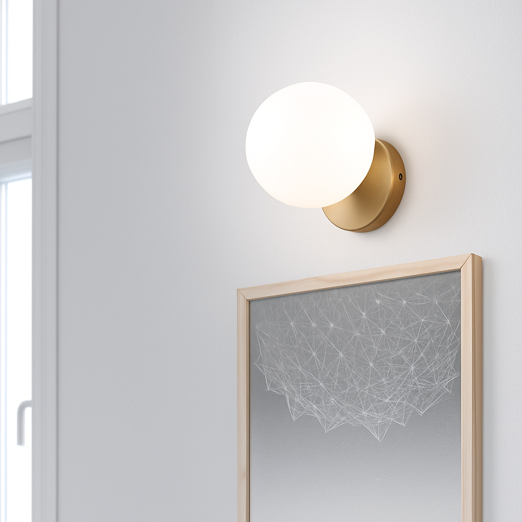 Applique murale doré et boule en verre Frost - vue 3 sur 8