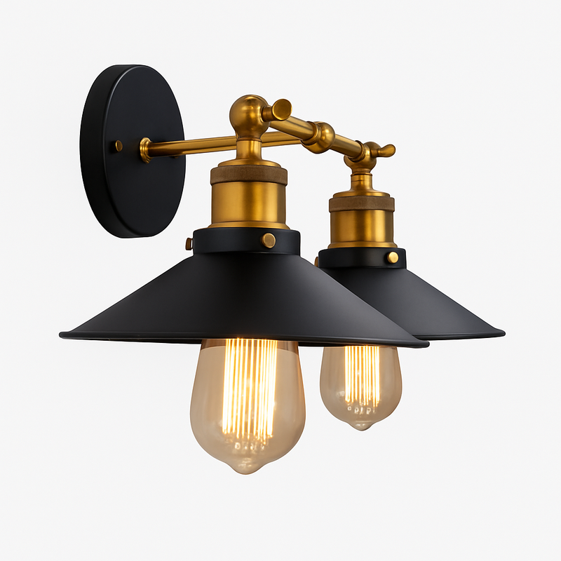 Applique murale doré et noir rustique Country