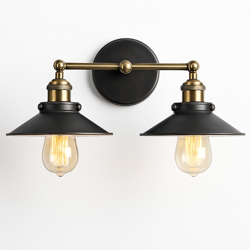 Applique murale doré et noir rustique Country