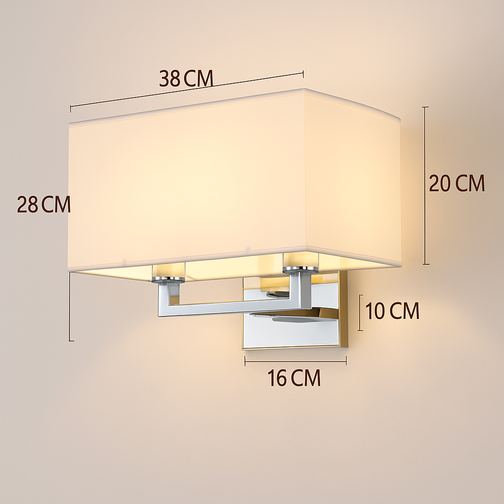 applique murale double tête en tissu style nordique moderne - vue 3 sur 10