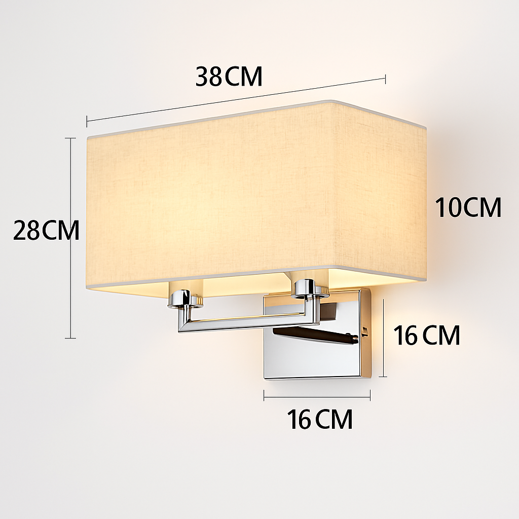 applique murale double tête en tissu style nordique moderne - vue 10 sur 10