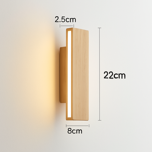 applique murale en bois massif pour éclairage intérieur décoratif - vue 7 sur 9