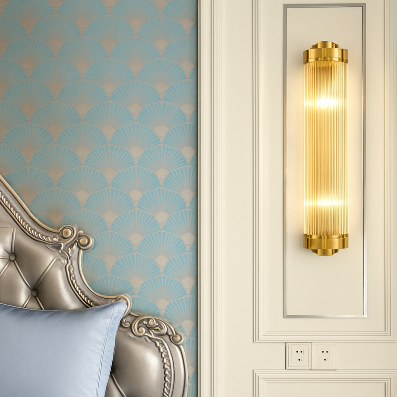 Applique murale en cristal modernes pour salon applique de chevet luminaires Luminaire chambre allée décoration verre or éclairage