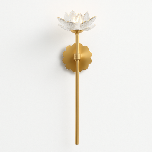 applique murale en cristal zen fleur de lotus vintage à led - vue 5 sur 8