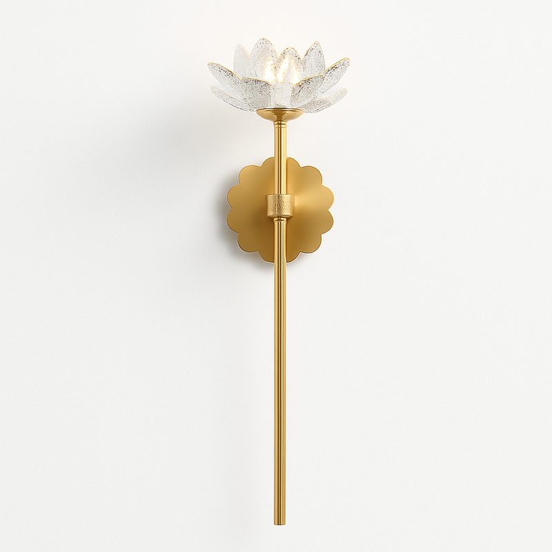 applique murale en cristal zen fleur de lotus vintage à led