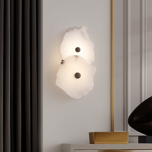 applique murale en marbre naturel et cuivre design moderne haut de gamme