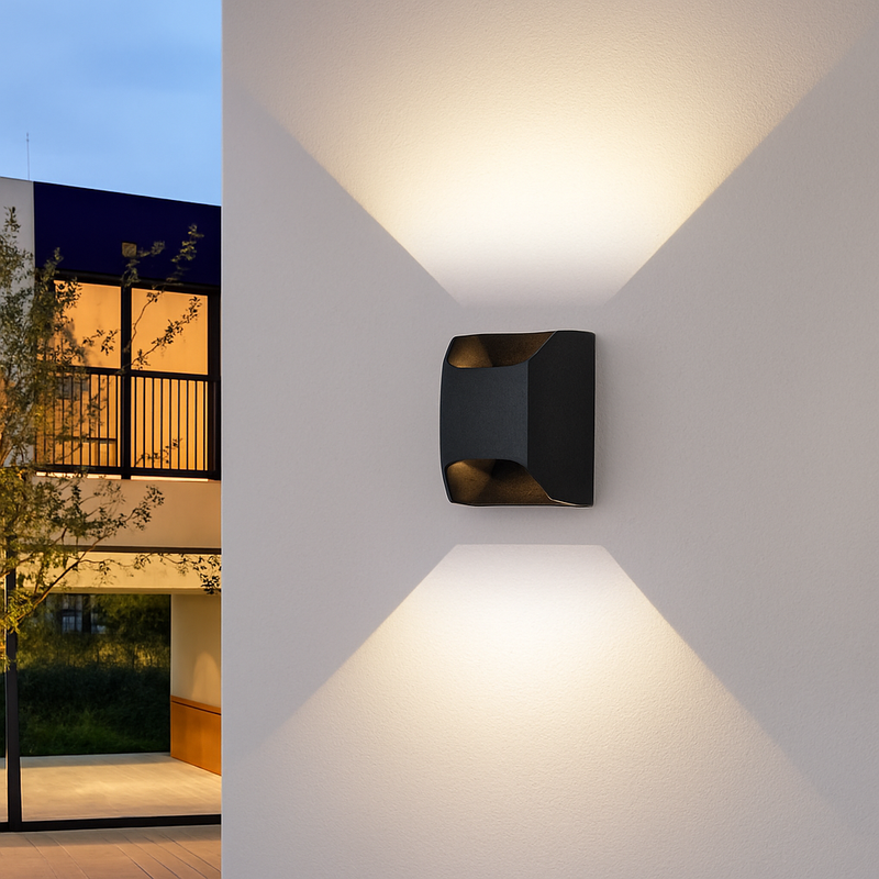 applique murale extérieure étanche double tête éclairage créatif