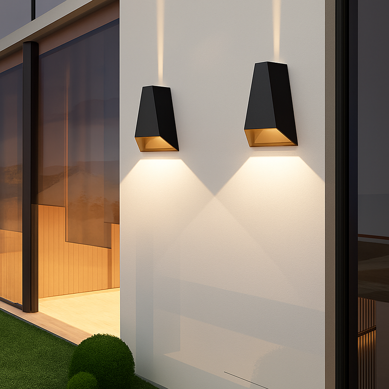 applique murale extérieure étanche double tête éclairage créatif