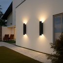 Applique murale extérieures imperméables bande aluminium appliques murales 18W LED noir applique chambre extérieur luminaires extérieurs