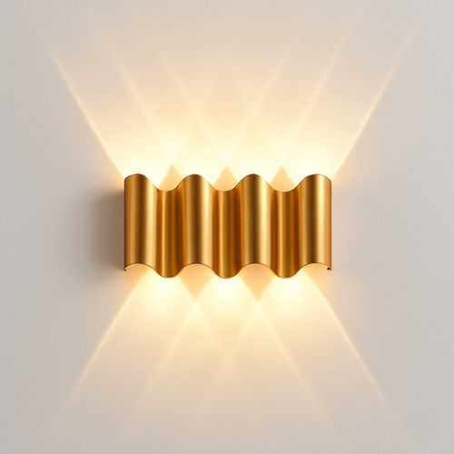 Applique murale extérieures imperméables modernes simples en aluminium lumière extérieure applique intérieure noir or fond applique murale luminaire