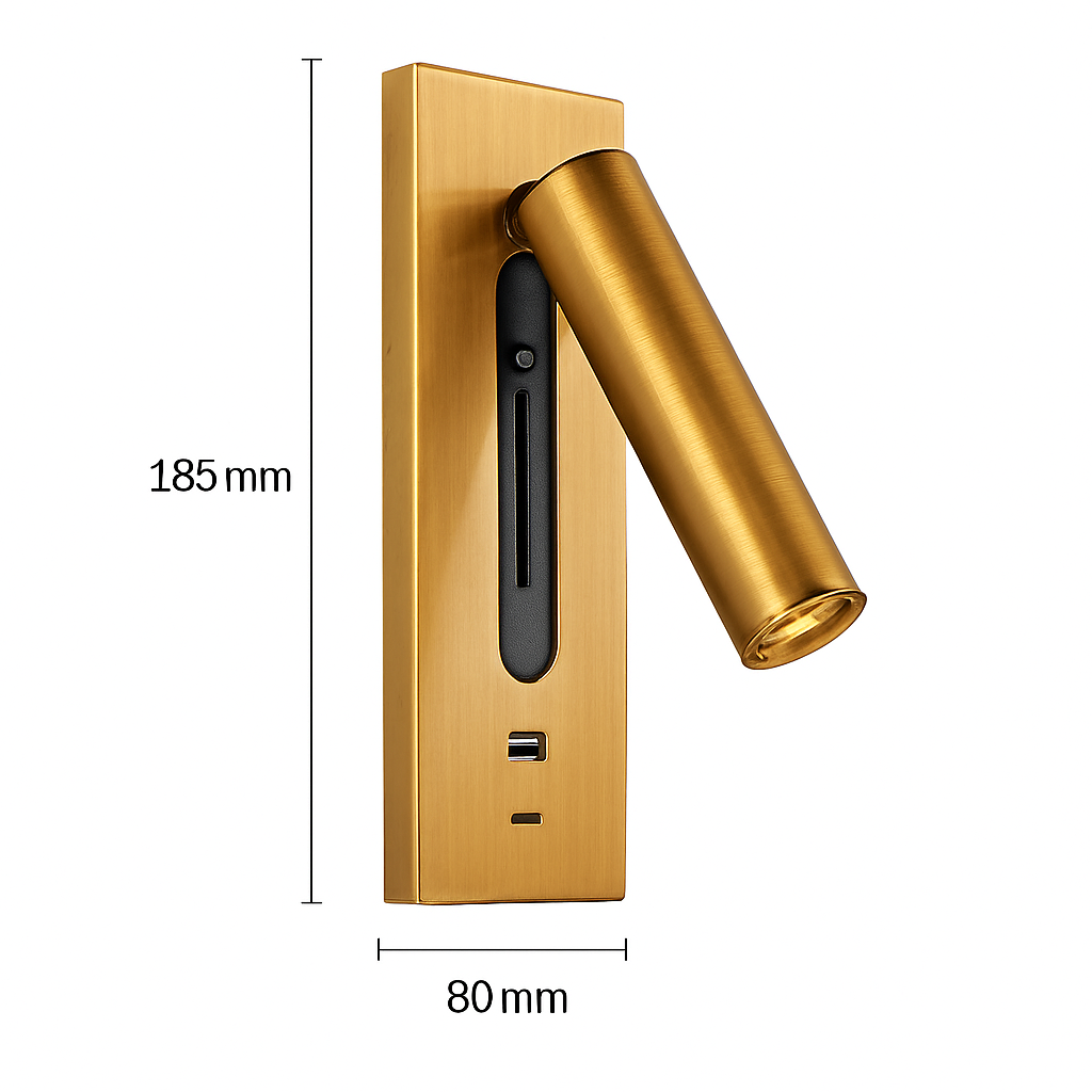 Applique murale intérieure 110-240V 3W avec chargement USB - vue 7 sur 12