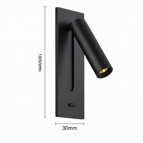 Applique murale intérieure 110-240V 3W avec chargement USB - vue 10 sur 12