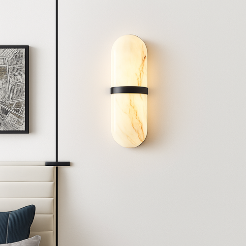 applique murale Led 18W Imitation marbre Semi-cylindre - vue 5 sur 8