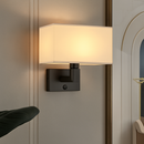 Applique murale Led avec abat-jour en tissu