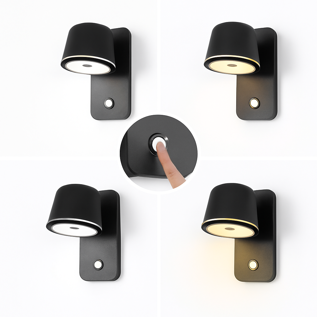 Applique murale LED avec variateur tactile et réglable Aisilan - vue 4 sur 8