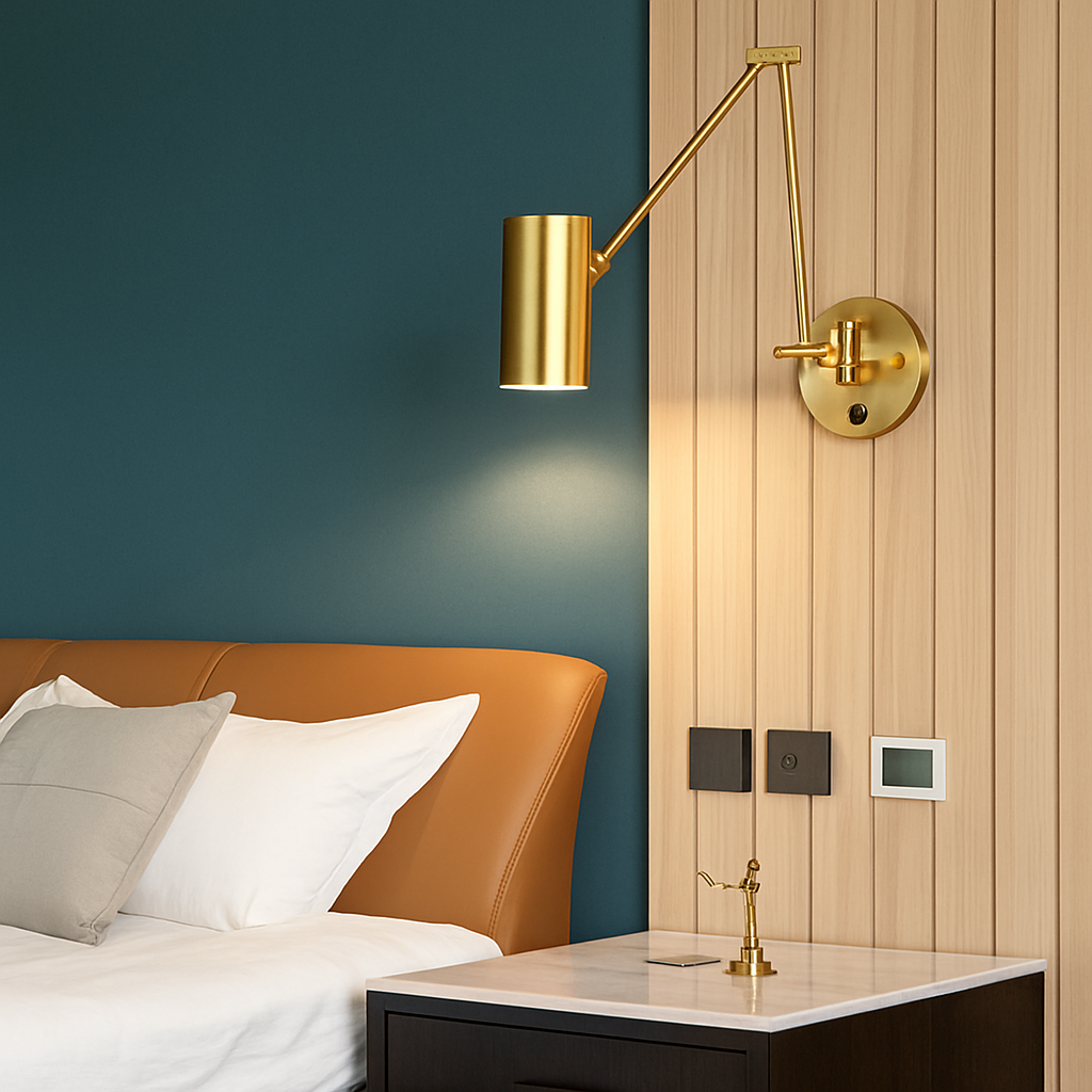 Applique murale LED à bras Long pivotant réglable avec capteur tactile moderne - vue 4 sur 21