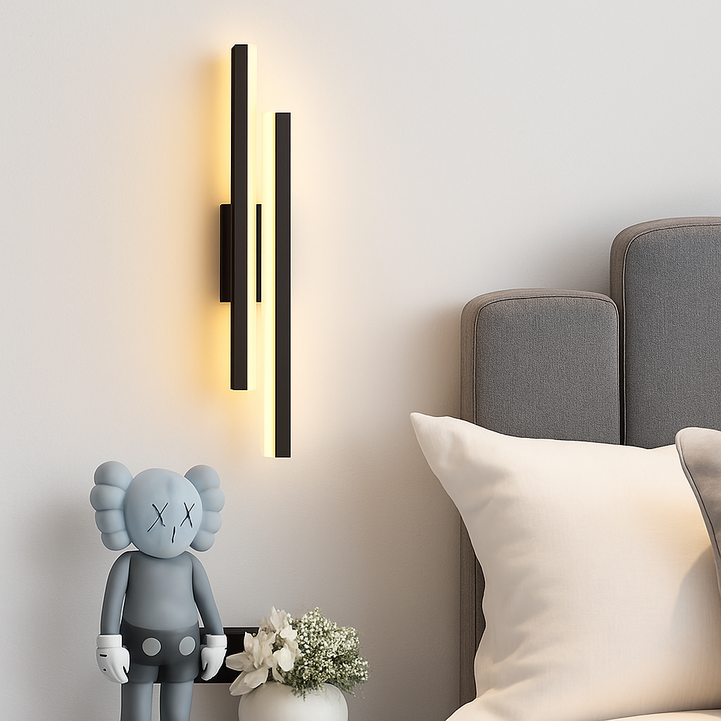 applique murale LED cuivre ligne tuyau acrylique abat-jour éclairage intérieur pour salon couloir luminaire - vue 3 sur 10