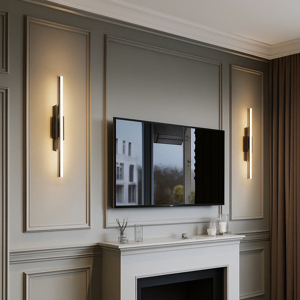 applique murale LED cuivre ligne tuyau acrylique abat-jour éclairage intérieur pour salon couloir luminaire - vue 5 sur 10