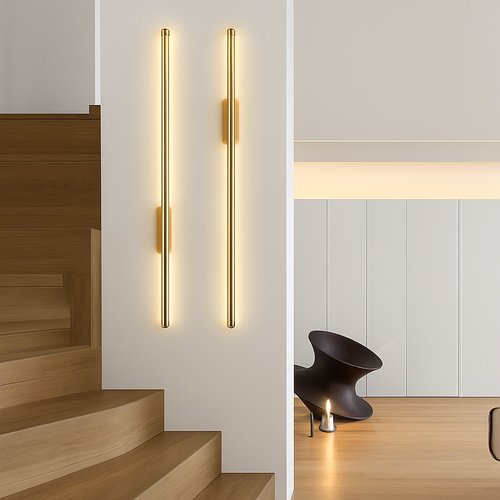 Applique murale LED d'intérieur en or et noir