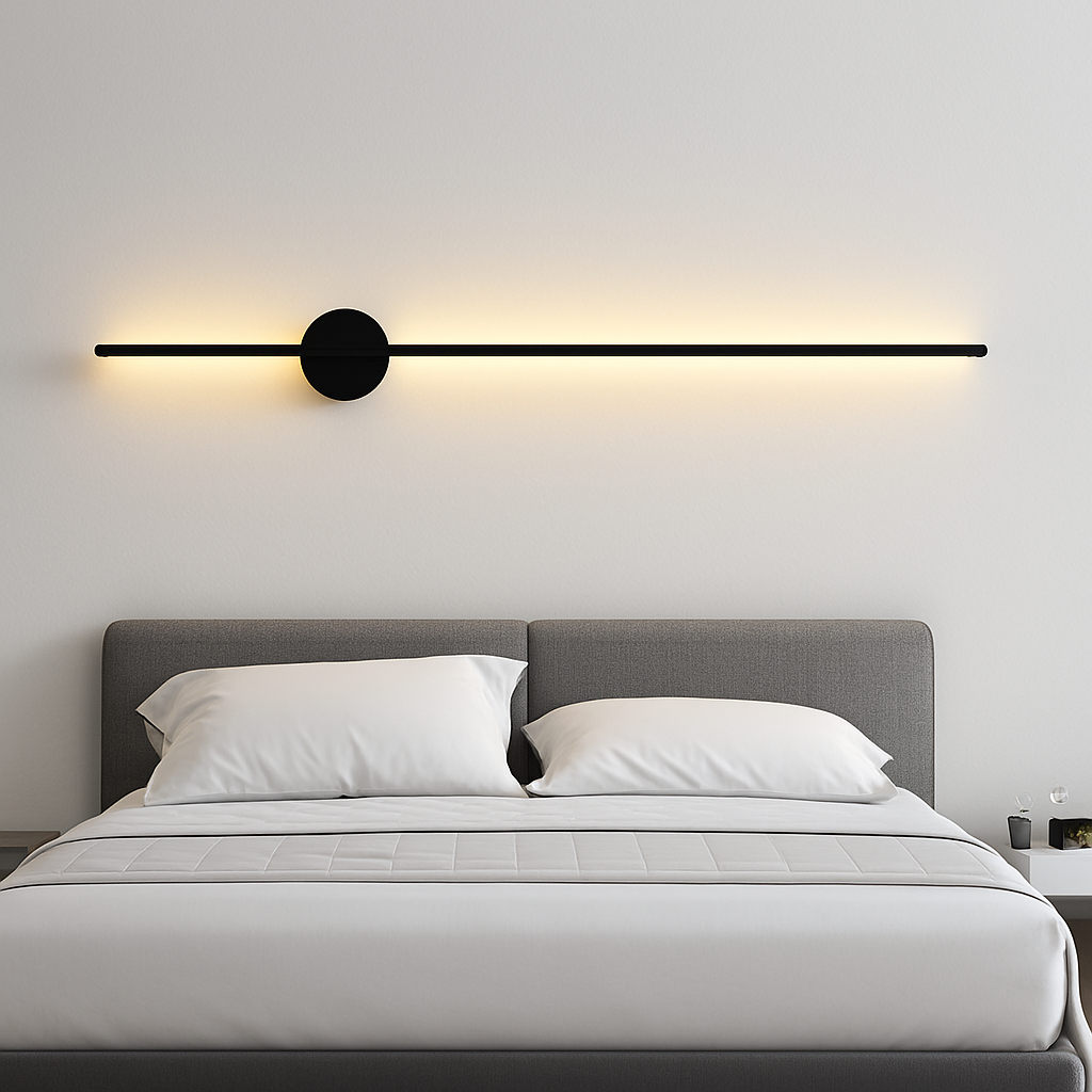 Applique murale LED d'intérieur en or et noir - vue 6 sur 23