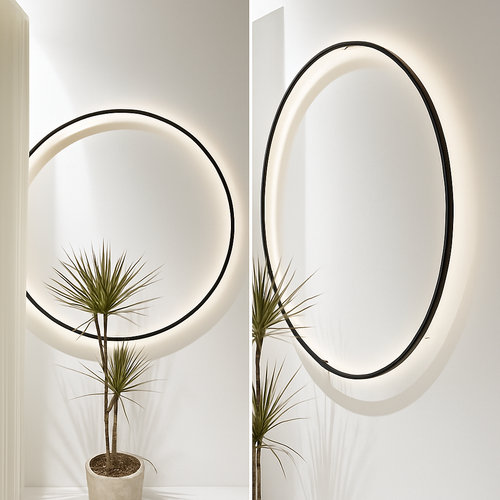 applique murale led design nordique avec prise usb ronde