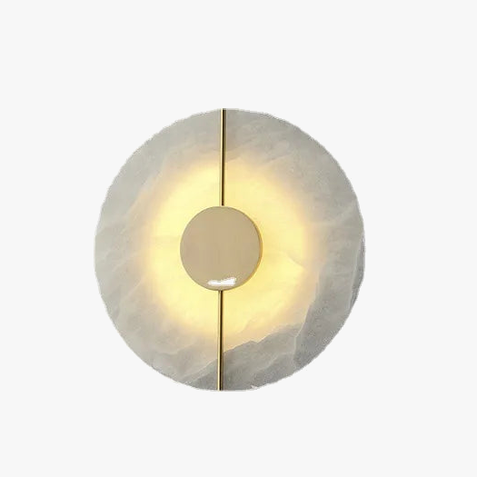 applique murale led design nordique en marbre et cuivre doré