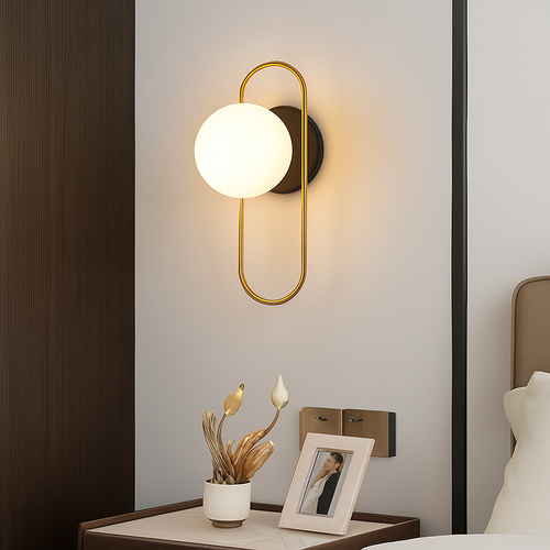 Applique murale LED dorée nordique avec ampoule G9 9w