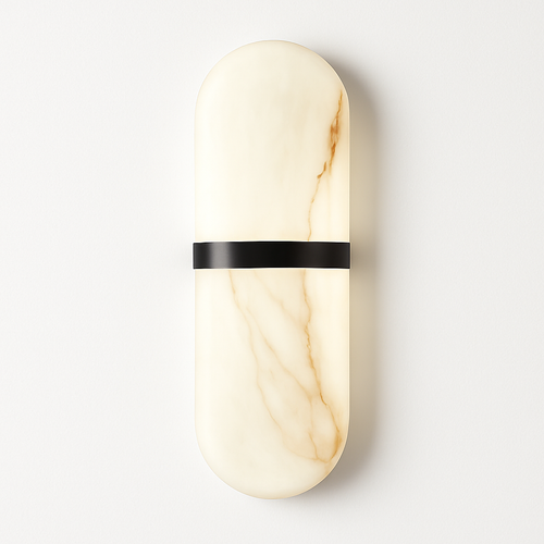 applique murale led elliptique imitation marbre style européen minimaliste