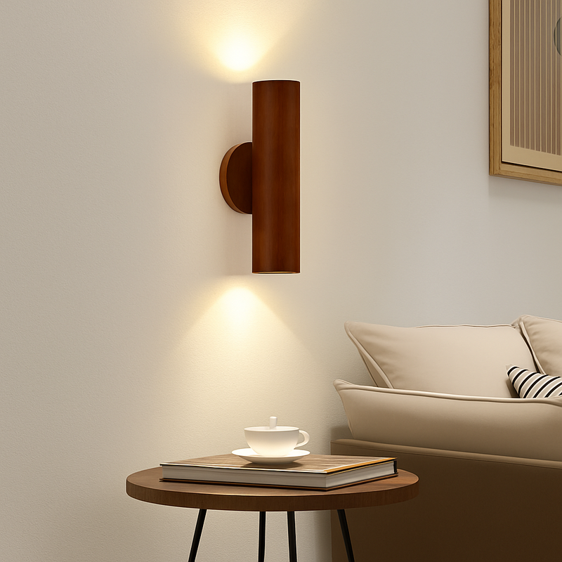 Applique murale LED en bois massif de Style nordique