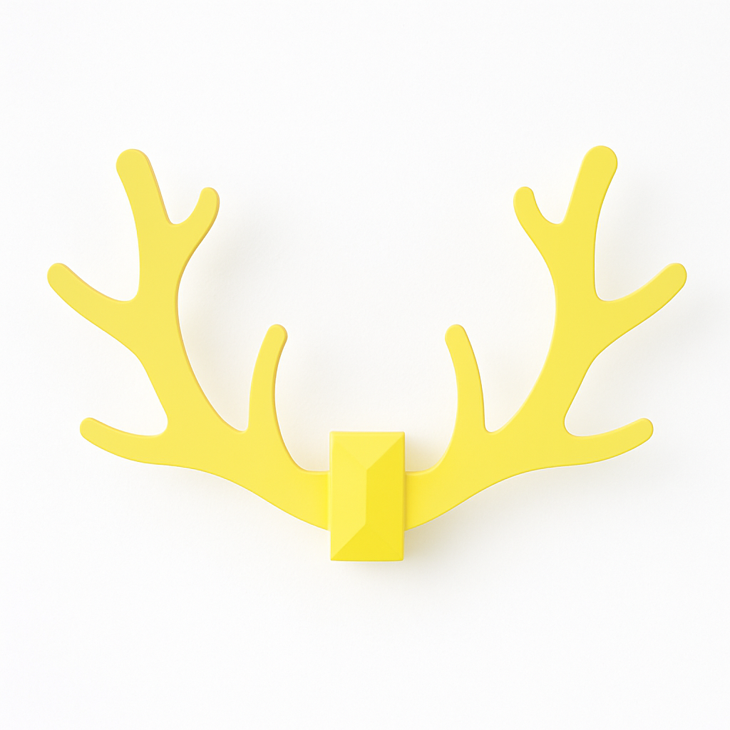 Applique murale LED en forme de corne cerf colorée