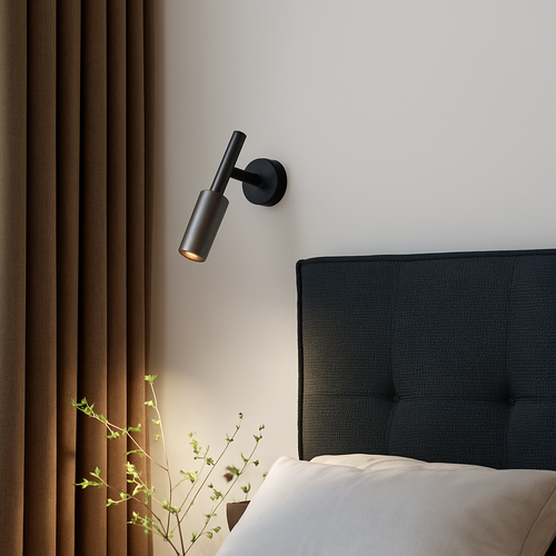 applique murale led en laiton rotative avec variateur de température - vue 6 sur 8