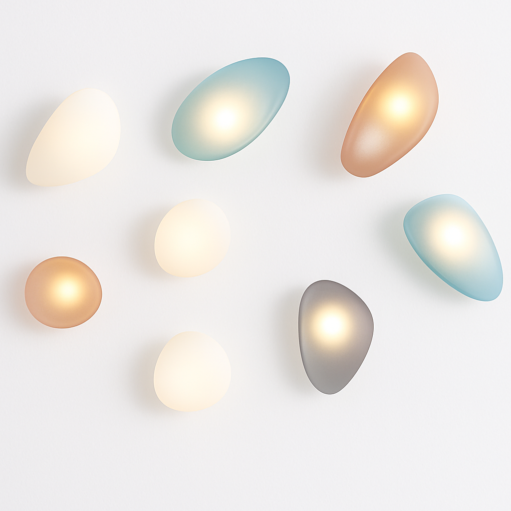Applique murale LED en verre de couleur au Design nordique - vue 4 sur 22