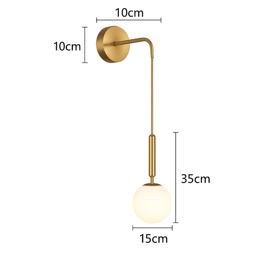 Applique murale LED en verre Simple et moderne - vue 8 sur 10