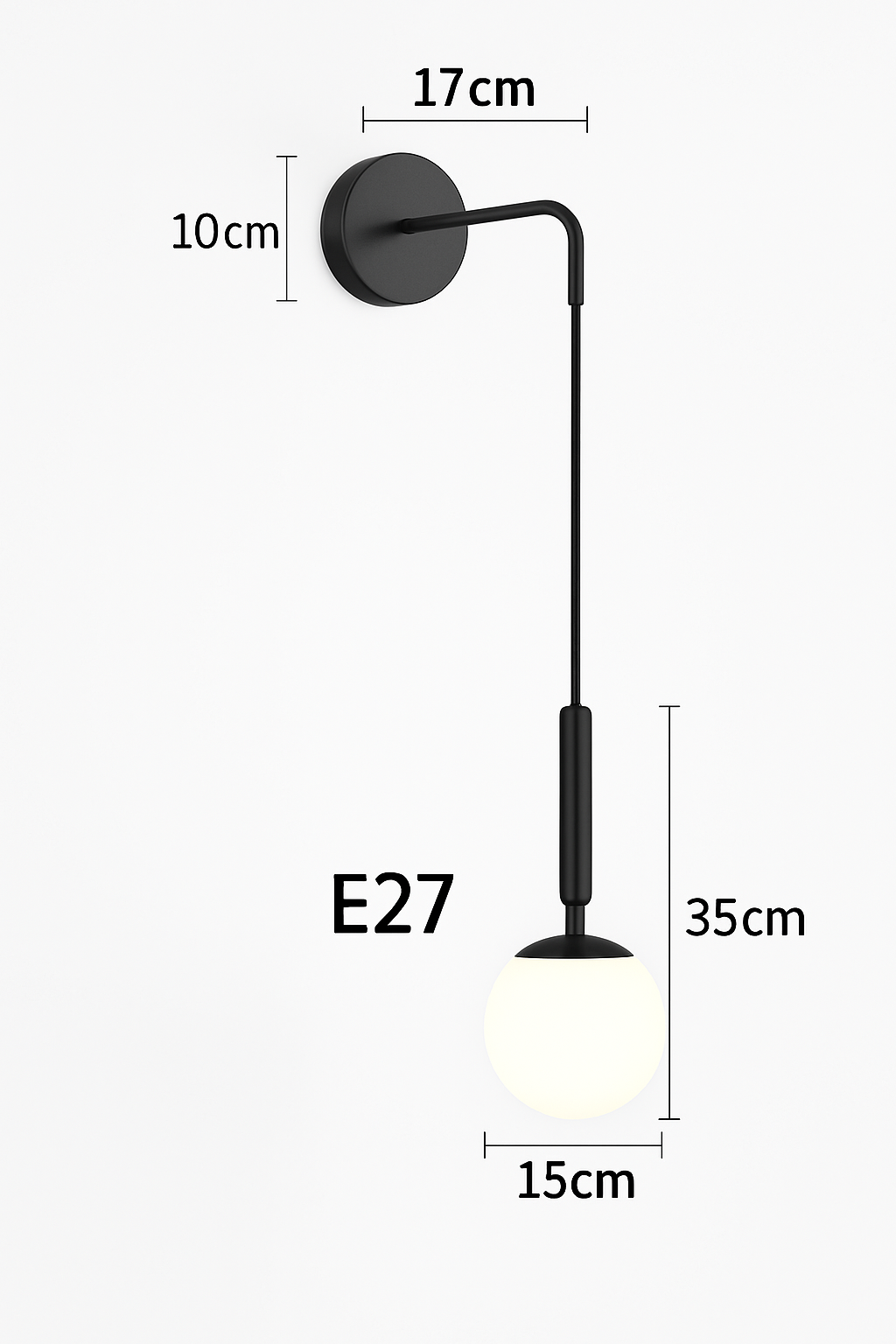Applique murale LED en verre Simple et moderne - vue 8 sur 10