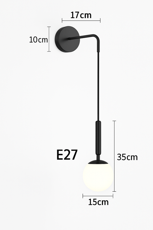 Applique murale LED en verre Simple et moderne - vue 9 sur 10