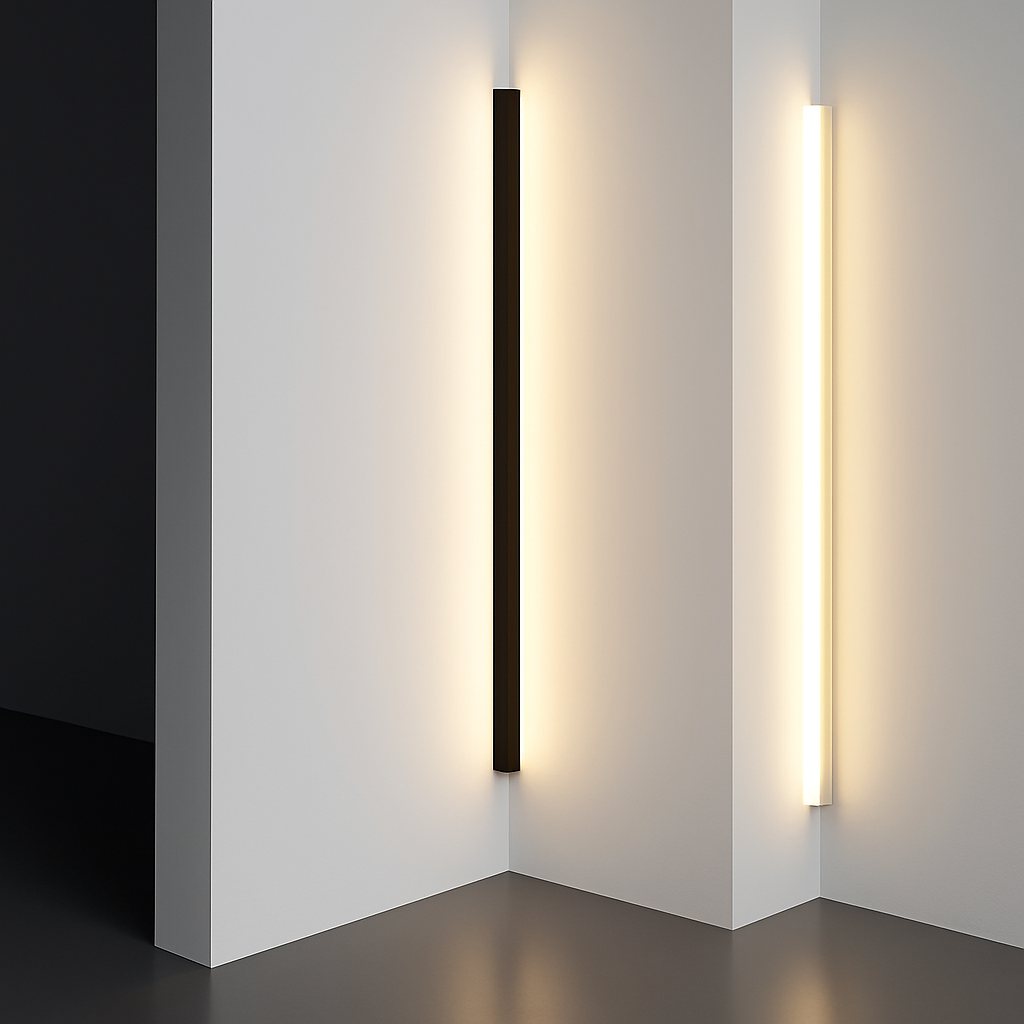 Applique murale led longue minimaliste design moderne luminaire décoratif d'angle