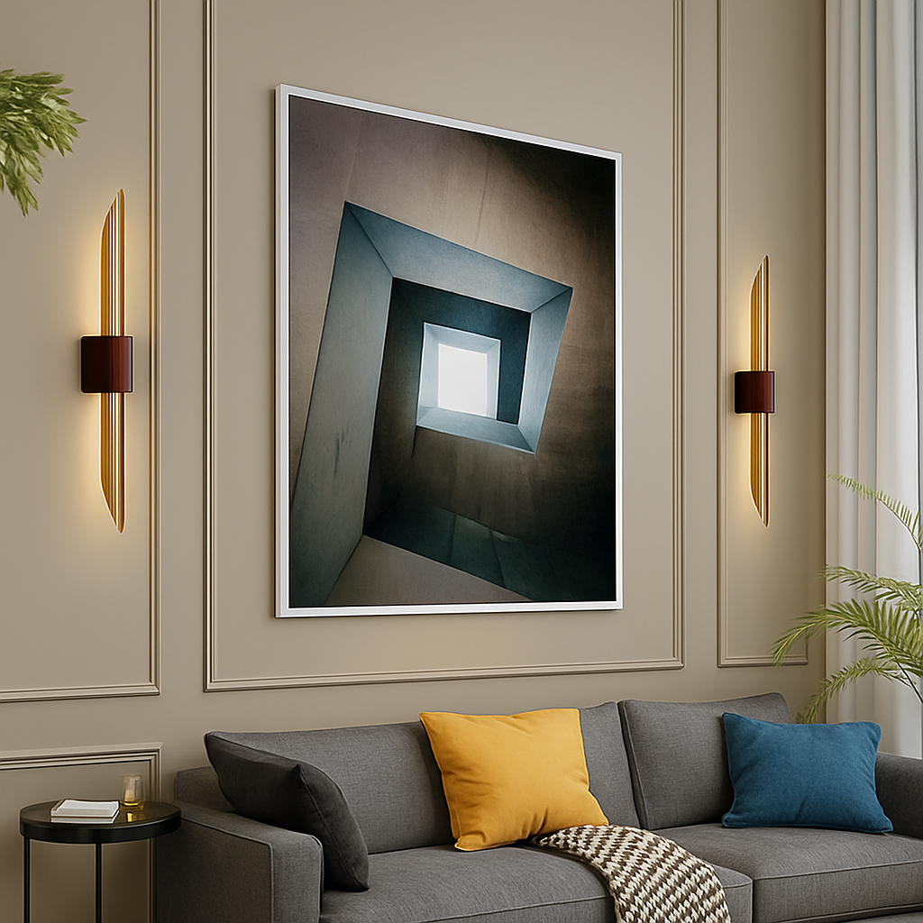 Applique murale led longue moderne en verre fer - vue 3 sur 19