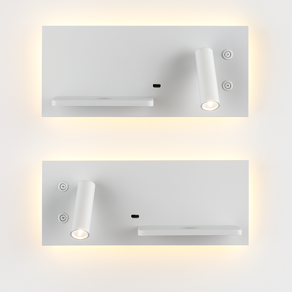 applique murale led moderne avec chargeur sans fil pour décoration intérieure - vue 5 sur 17