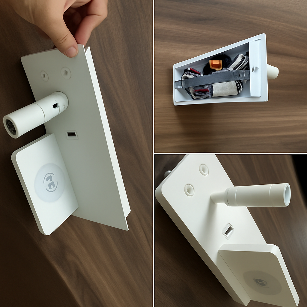 applique murale led moderne avec chargeur sans fil pour décoration intérieure - vue 6 sur 17