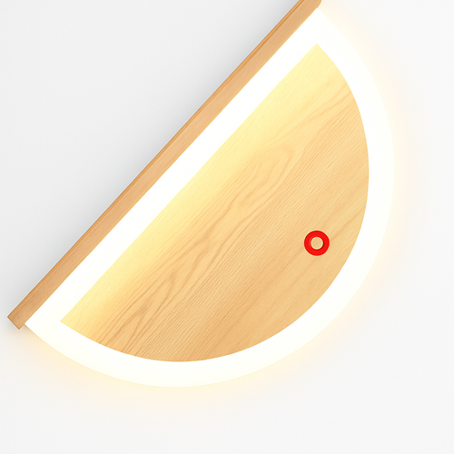 Applique murale LED moderne en Grain de bois de noyer - vue 7 sur 21