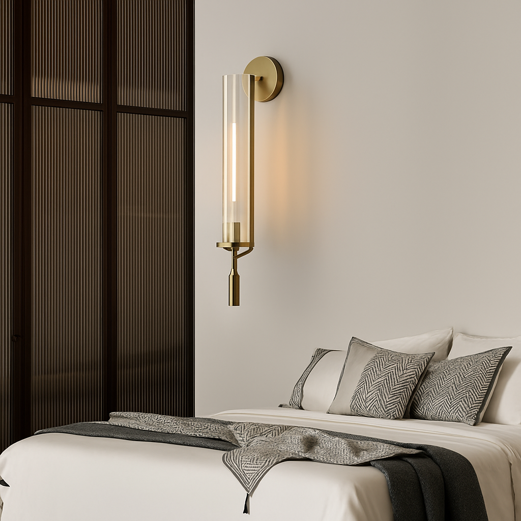 applique murale led moderne en laiton décoration créative - vue 4 sur 8