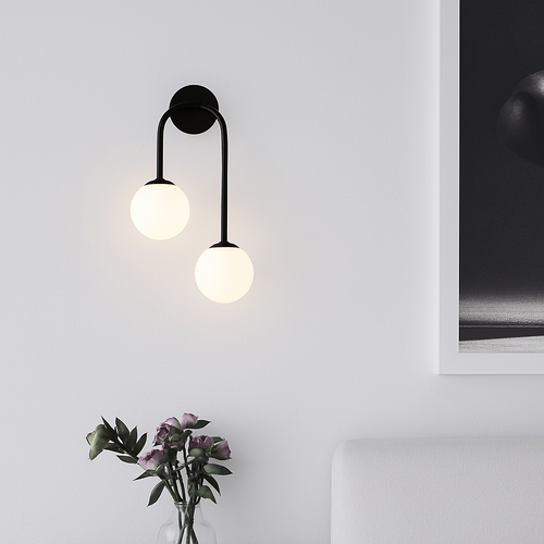 Applique murale LED moderne en verre laiteux