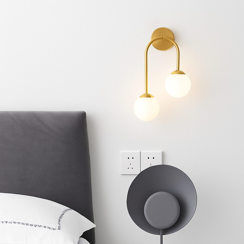 Applique murale LED moderne en verre laiteux - vue 6 sur 10
